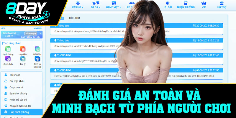 Đánh giá an toàn và minh bạch từ phía người chơi
