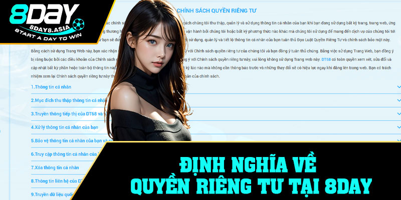 Định nghĩa về quyền riêng tư tại 8Day