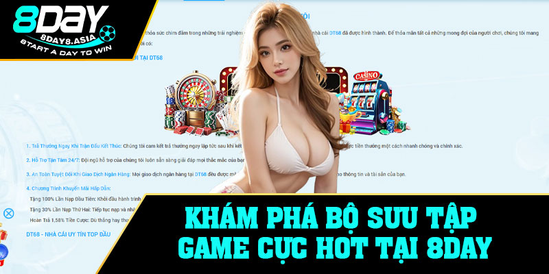 Khám phá bộ sưu tập game cực hot tại 8Day